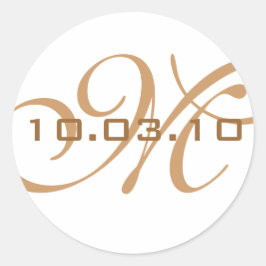 モノグラム封筒用シール ラウンドシール