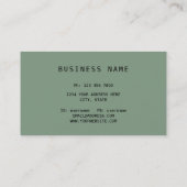 モノグラム専門&水彩緑 名刺 (裏面)