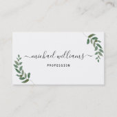 モノグラム専門&水彩緑 名刺 (正面)