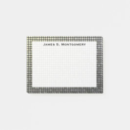 モノグラム小グランジ金フェイク属正方形 ポストイット