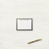 モノグラム小グランジ金フェイク属正方形 ポストイット (デスク上)