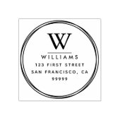 モノグラム差出人住所ゴムスタンプ ラバースタンプ (インプリント)