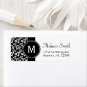 モノグラム差出人住所ラベルカスタムフローラ ラベル (インサイチュ)