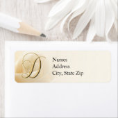 モノグラム差出人住所ラベル文字D ラベル (インサイチュ)