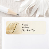 モノグラム差出人住所ラベル文字J ラベル (インサイチュ)