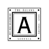 モノグラム差出人住所広場 ラバースタンプ (インプリント)