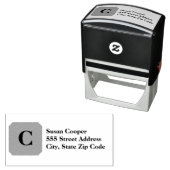 モノグラム差出人住所 セルフインキングスタンプ (インサイチュ)