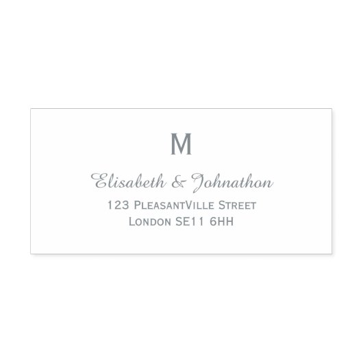 モノグラム差出人住所 セルフインキングスタンプ (デザイン)