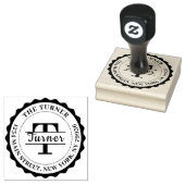 モノグラム差出人住所 ラバースタンプ (押印)