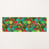 モノグラム市松模様にカラフルパターン用ヨガマット ヨガマット (正面(横))