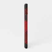 モノグラム市松模様にクリスマス赤バッファロープレイド iPhoneケース (右側)