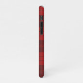 モノグラム市松模様にクリスマス赤バッファロープレイド iPhoneケース (左側)