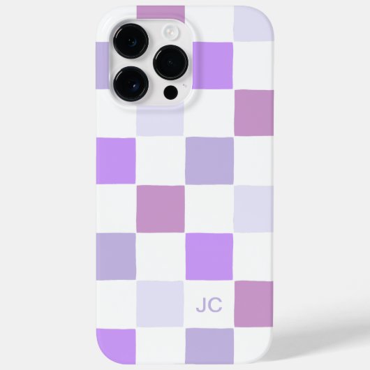 モノグラム市松模様にパラベンダーパタモダンーン Case-Mate iPhoneケース (裏面)