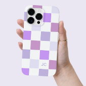 モノグラム市松模様にパラベンダーパタモダンーン Case-Mate iPhoneケース