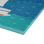 モノグラム帆船沿岸熱帯切削板 カッティングボード (角)