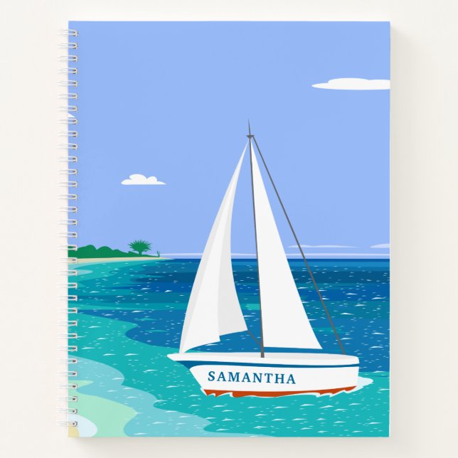 モノグラム帆船海シービュースパイラルノート ノートブック (正面)