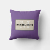 モノグラム平野ラベンダーの背景 クッション (裏面)