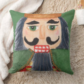 モノグラム幸せな休日かわいい兵士のくるみ割り クッション (ブランケット)