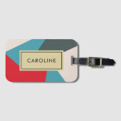 モノグラム幾何カラフル荷物モダンタグ ラゲッジタグ (正面横)