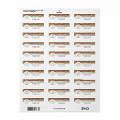 モノグラム幾何モダン金ゴールド/ブロンズ結婚ズ ラベル (フルシート)