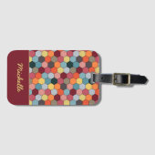 モノグラム幾何六角パターン荷物タグ ラゲッジタグ (正面横)