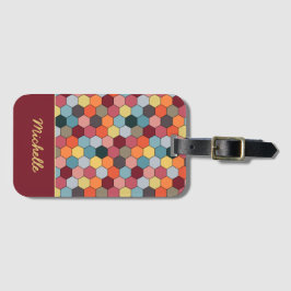 モノグラム幾何六角パターン荷物タグ ラゲッジタグ