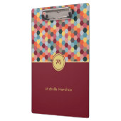 モノグラム幾何六角モダンクリップボード クリップボード (左)