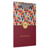 モノグラム幾何六角モダンクリップボード クリップボード (右)