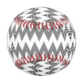 モノグラム幾何学ジグザグ模様2 野球ボール (正面)