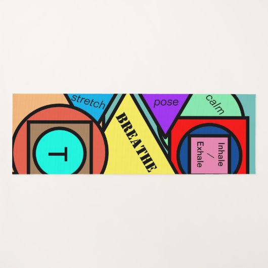 モノグラム幾何学図形 ヨガマット (正面(横))