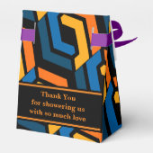 モノグラム幾何学模様ベビーシャワー フェイバーボックス (裏面サイド)