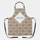 モノグラム幾何学温帯中性線ダイヤモンドジグザグ エプロン (正面)