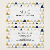 モノグラム幾何学的名刺 (正面&裏面)