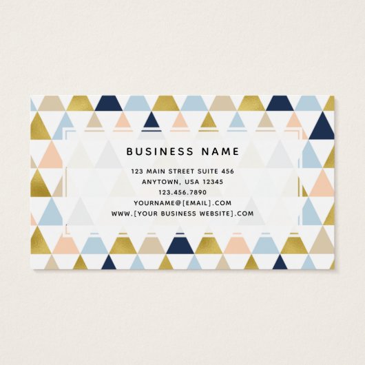 モノグラム幾何学的名刺 (裏面)