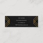 モノグラム幾何学的金ゴールドスクウェアフェイクレザー スキニー名刺 (裏面)