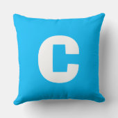 モノグラム幾何学青オレンジイエロー クッション (裏面)