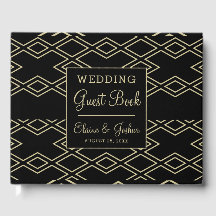 モノグラム幾何結婚ゲストブック