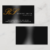 モノグラム弁護士ブラックビジネスカード 名刺 (正面/裏面)