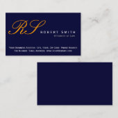 モノグラム弁護士ブルービジネスカード 名刺 (正面/裏面)