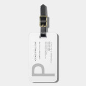 モノグラム弁護士 モダン ラゲッジタグ (正面縦)