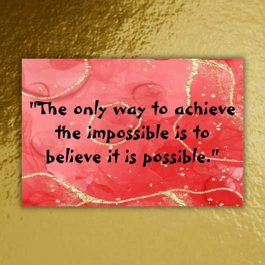 モノグラム感動的：赤の上に黒 | ポスター