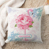 モノグラム手フラミ色彩の鮮やかンゴ クッション (ブランケット)