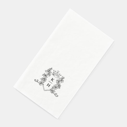 モノグラム手描きクレスト白黒結婚ズ (コーナー)