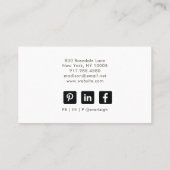 モノグラム手書きスクリプト署名 名刺 (裏面)