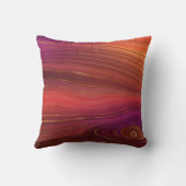 モノグラム抽象芸術アートオレンジレッド金ゴールドパターン クッション (裏面)