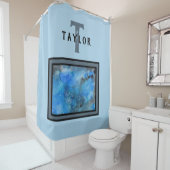 モノグラム抽象芸術アート シャワーカーテン (インサイチュ)