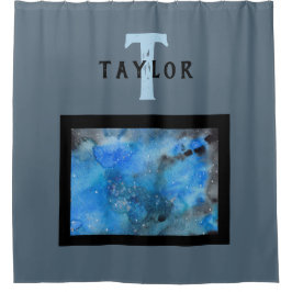 モノグラム抽象芸術アート シャワーカーテン