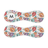 モノグラム抽象芸術エレガンスフローラルパターン5 野球ボール (パネル)