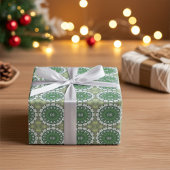 モノグラム抽象芸術フローラエレガント春グリーン ラッピングペーパー