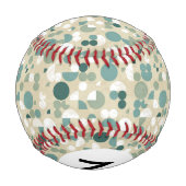 モノグラム抽象芸術レトロパターン 野球ボール (裏面)